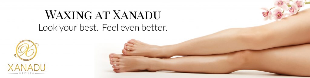 naked legs with the text "waxing at xanadu look your best. feel even better".