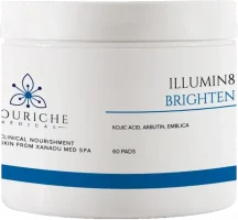 Illumin8-5ad123dfd1213 close up of a bottle of Nouriche bP10 clarifying cleanser pads.